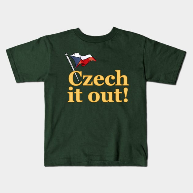 Funny Czech It Out! Kids T-Shirt by Stuffosaurus